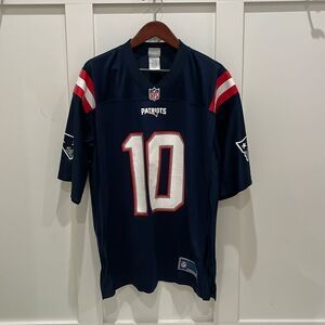 NFL Patriots Navy Jersey with Red and White Accents